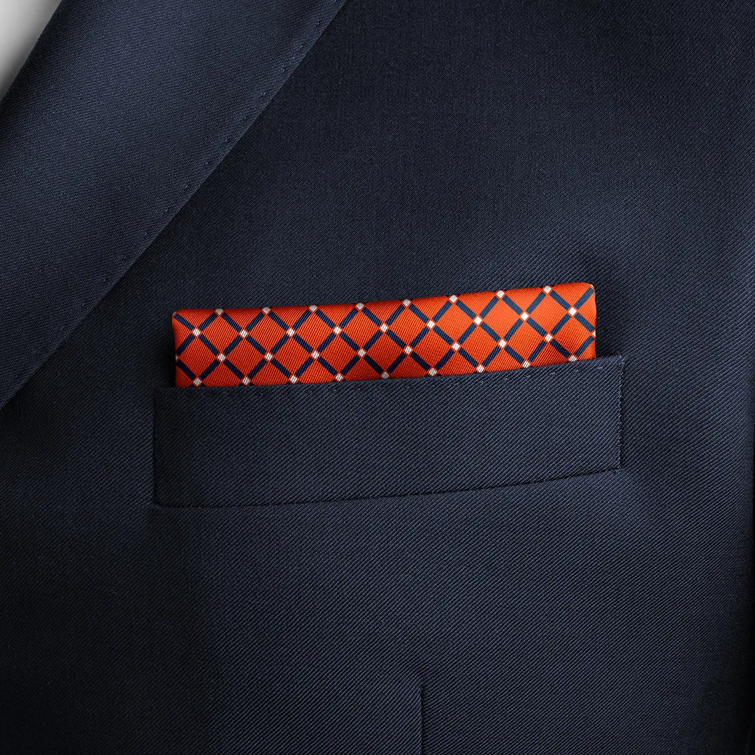 OXO Neckerchief / Pocket Square - Orange/Blue