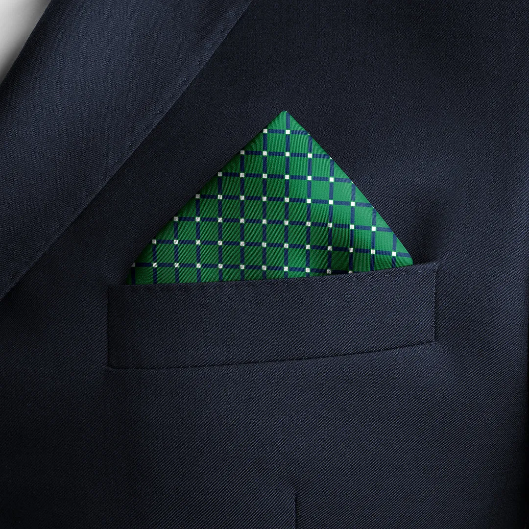 OXO Neckerchief / Pocket Square - Pink/Green