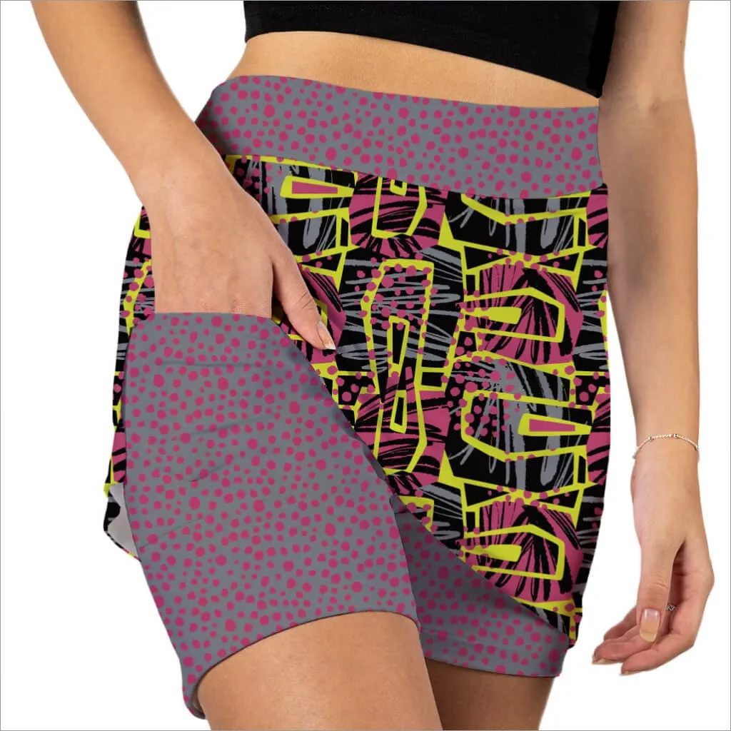 PINK MAZE SKORT FOR WOMEN