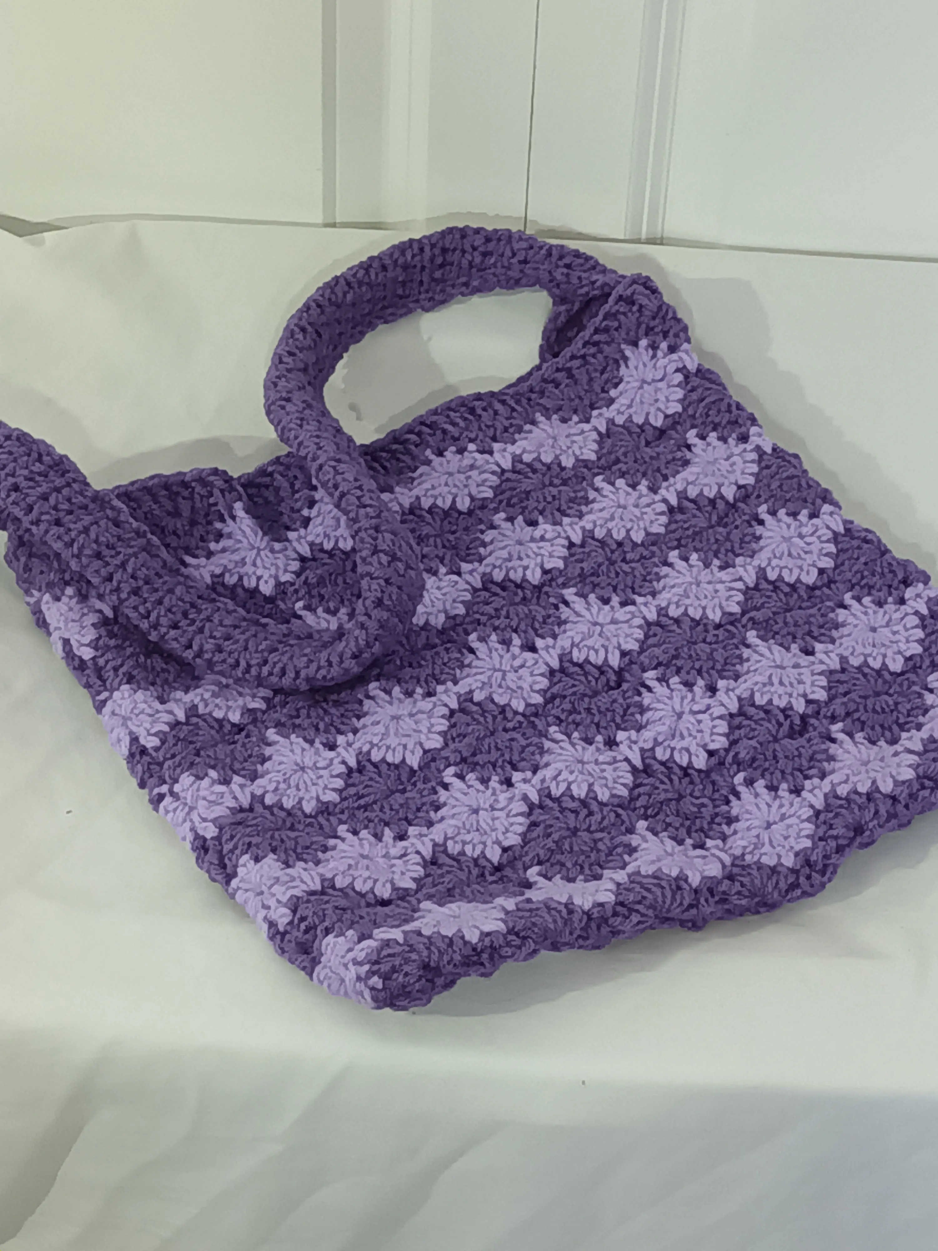 Plum and lavender hipster over the should bag