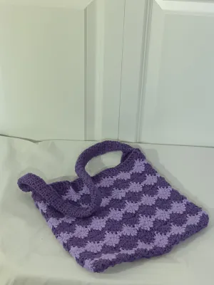 Plum and lavender hipster over the should bag