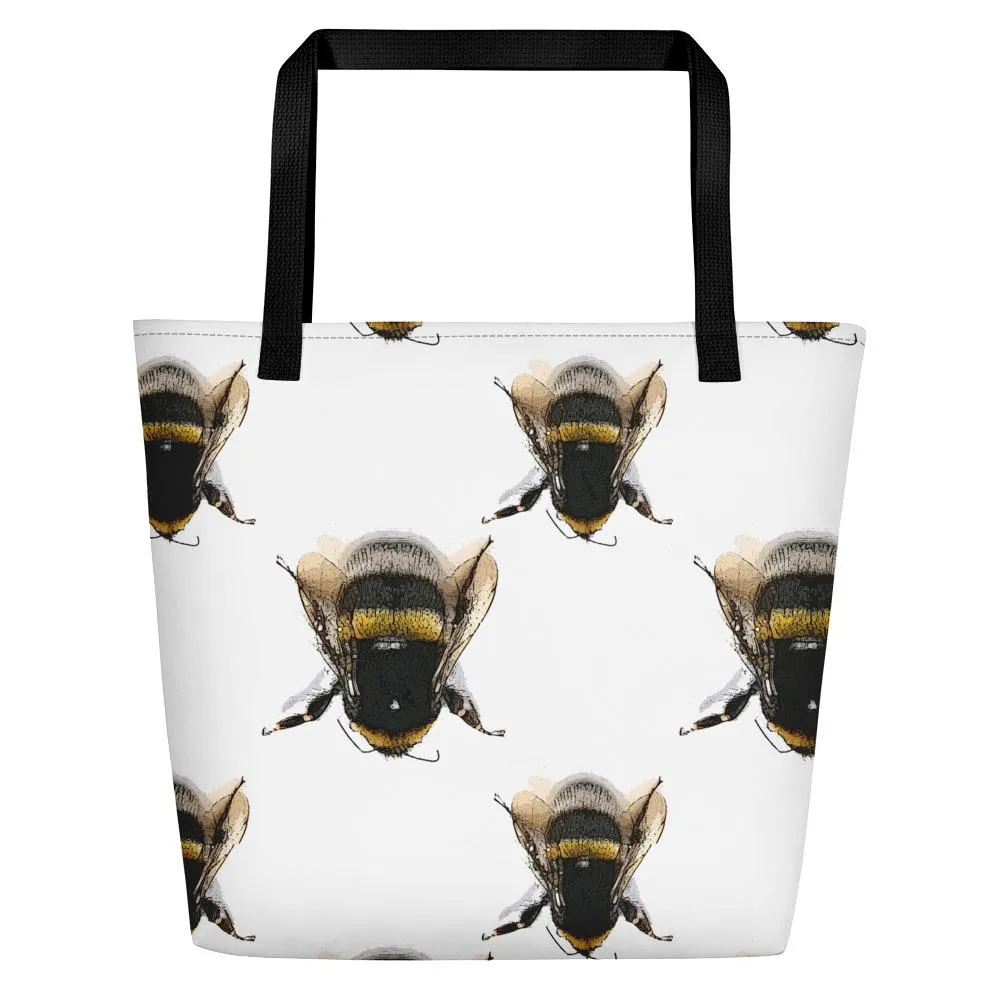 Polka Bees Filterd Beach Bag