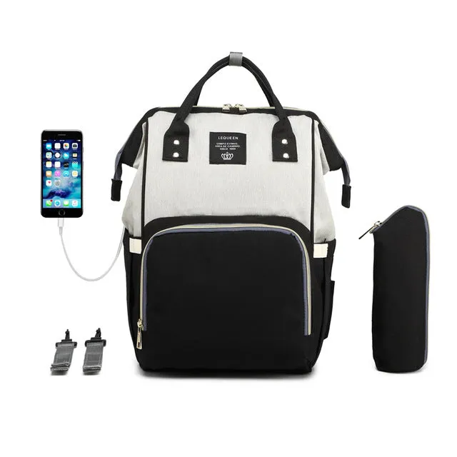 Premium Diaper Bag With USB u1