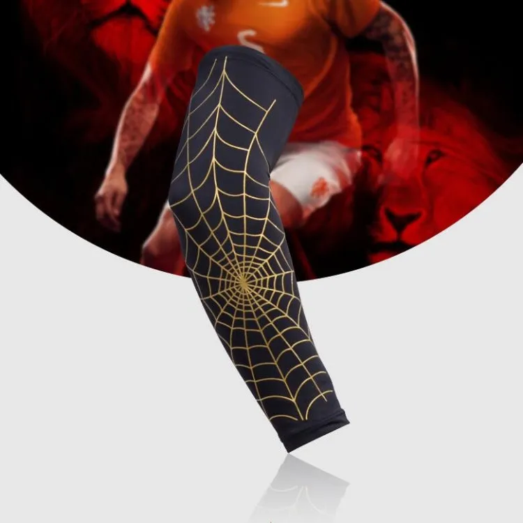 Professional Basketball Sports Spider Web Arm Guards Anti-skid Lengthened Elbow Guards, Size:M(Random Color Delivery)