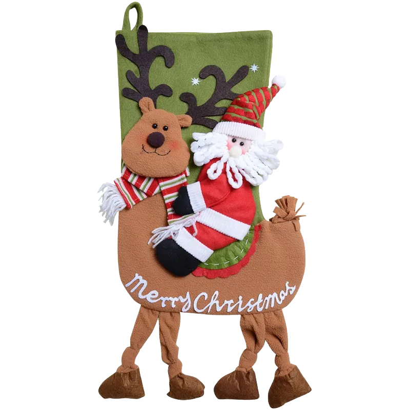 QBSM Classic Cute Christmas Stocking Decorations Gift Bag