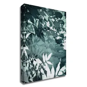 "Abstract Leaves" Wrapped Canvas Print Wall Art