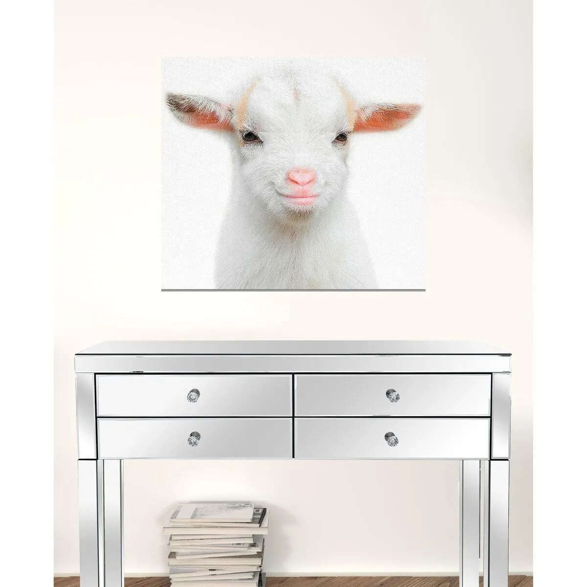 "Baby Goat" Wrapped Canvas Print Wall Art