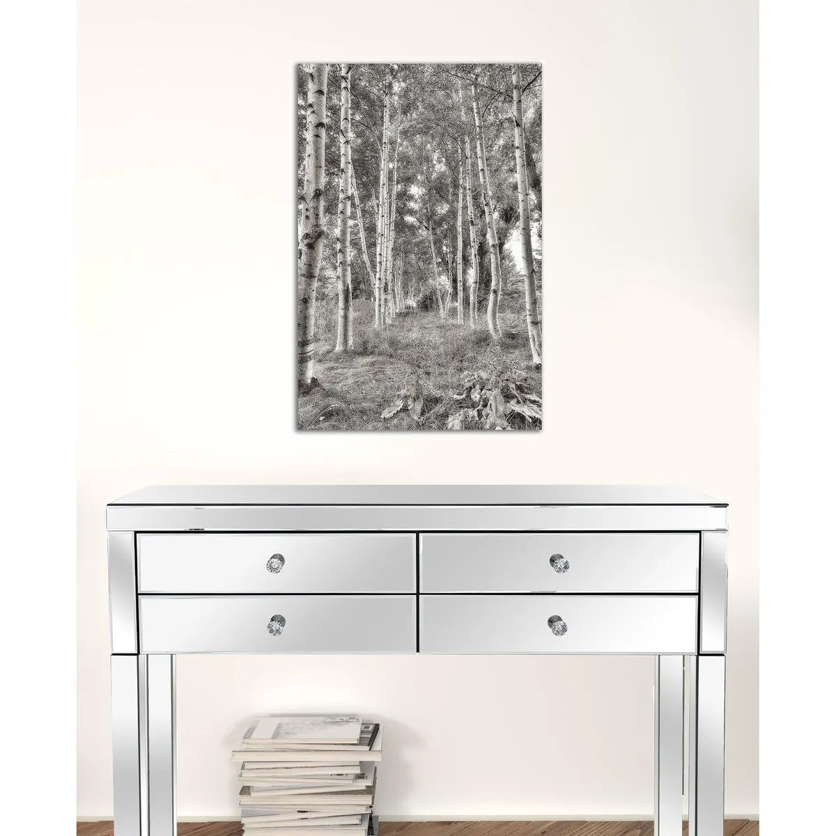 "Birch Trees No.3" Wrapped Canvas Print Wall Art