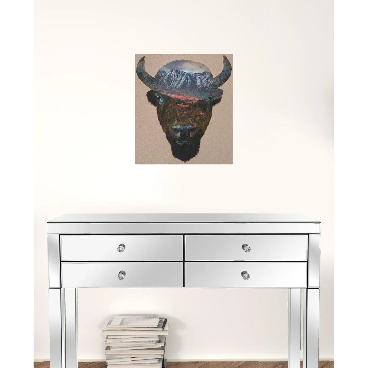 "Bison Peak" Wrapped Canvas Print Wall Art