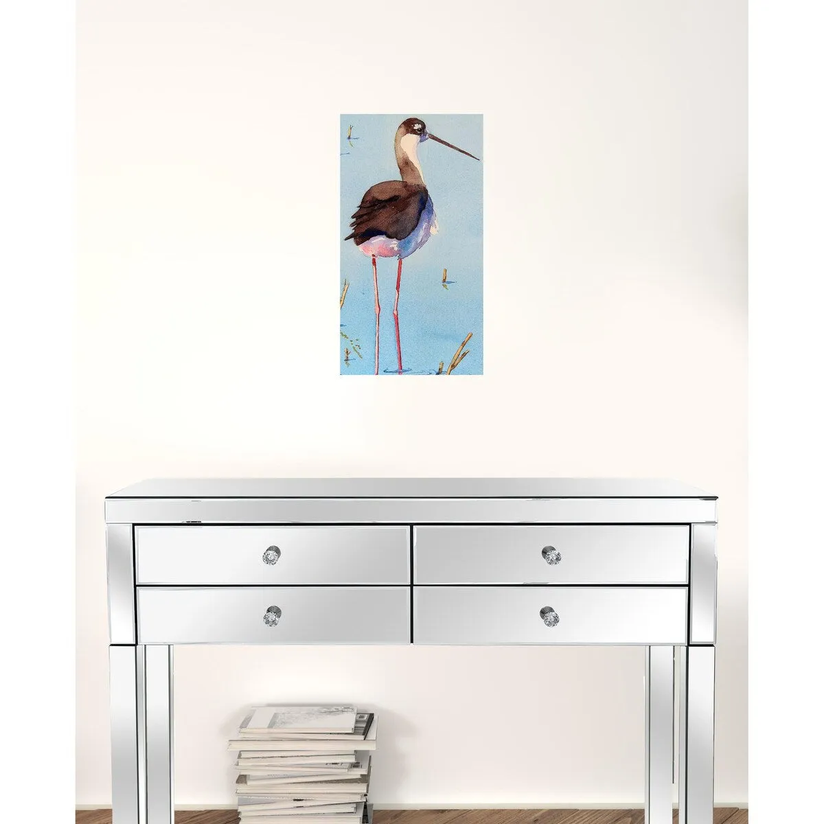 "Black Neck Stilt Iii" Wrapped Canvas Print Wall Art