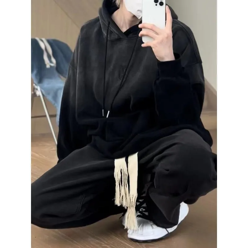 Simplicity Trendy Artistic Harajuku Style Hoodie