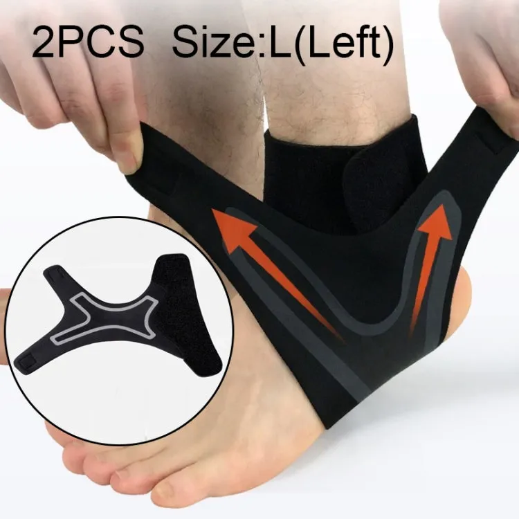 Sport Ankle Support Elastic High Protect Sports Ankle Equipment Safety Running Basketball Ankle Brace Support, Size:L(Left)