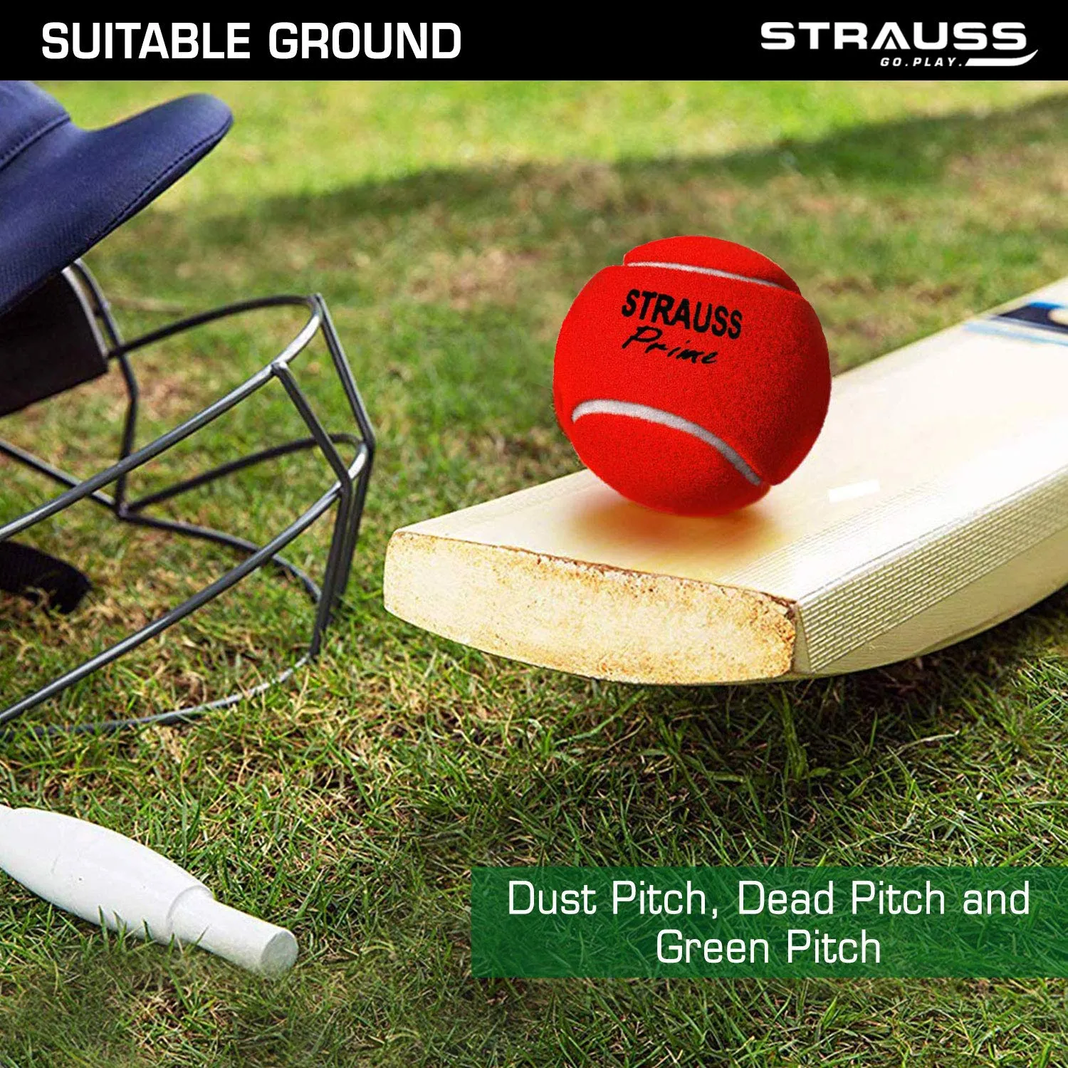 STRAUSS Tennis Cricket Ball, (Pack of 3) (Heavy Weight)