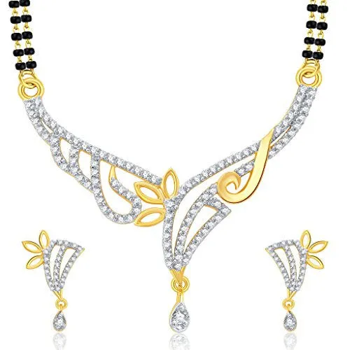 Sukkhi Trendy Gold Plated CZ Set of 3 Mangalsutra Set Combo For Women