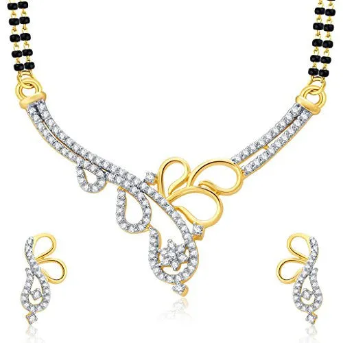 Sukkhi Trendy Gold Plated CZ Set of 3 Mangalsutra Set Combo For Women