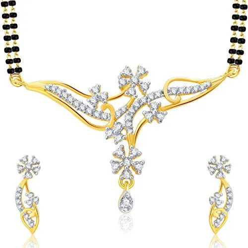 Sukkhi Trendy Gold Plated CZ Set of 3 Mangalsutra Set Combo For Women