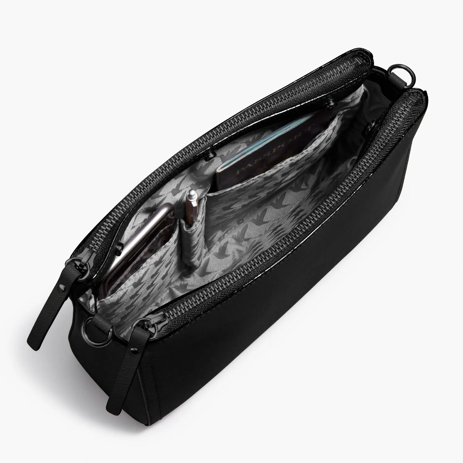 The Pearl - Saffiano Leather - Black / Gunmetal / Grey