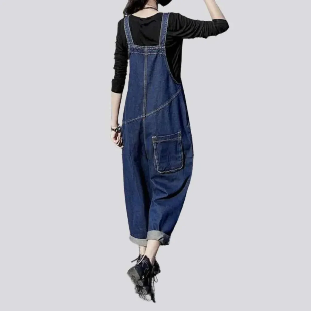 Trendy women's jean dungaree