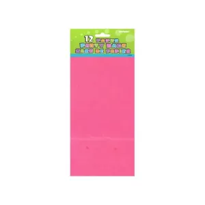 Unique Hot Pink Party Bags 12 pc.