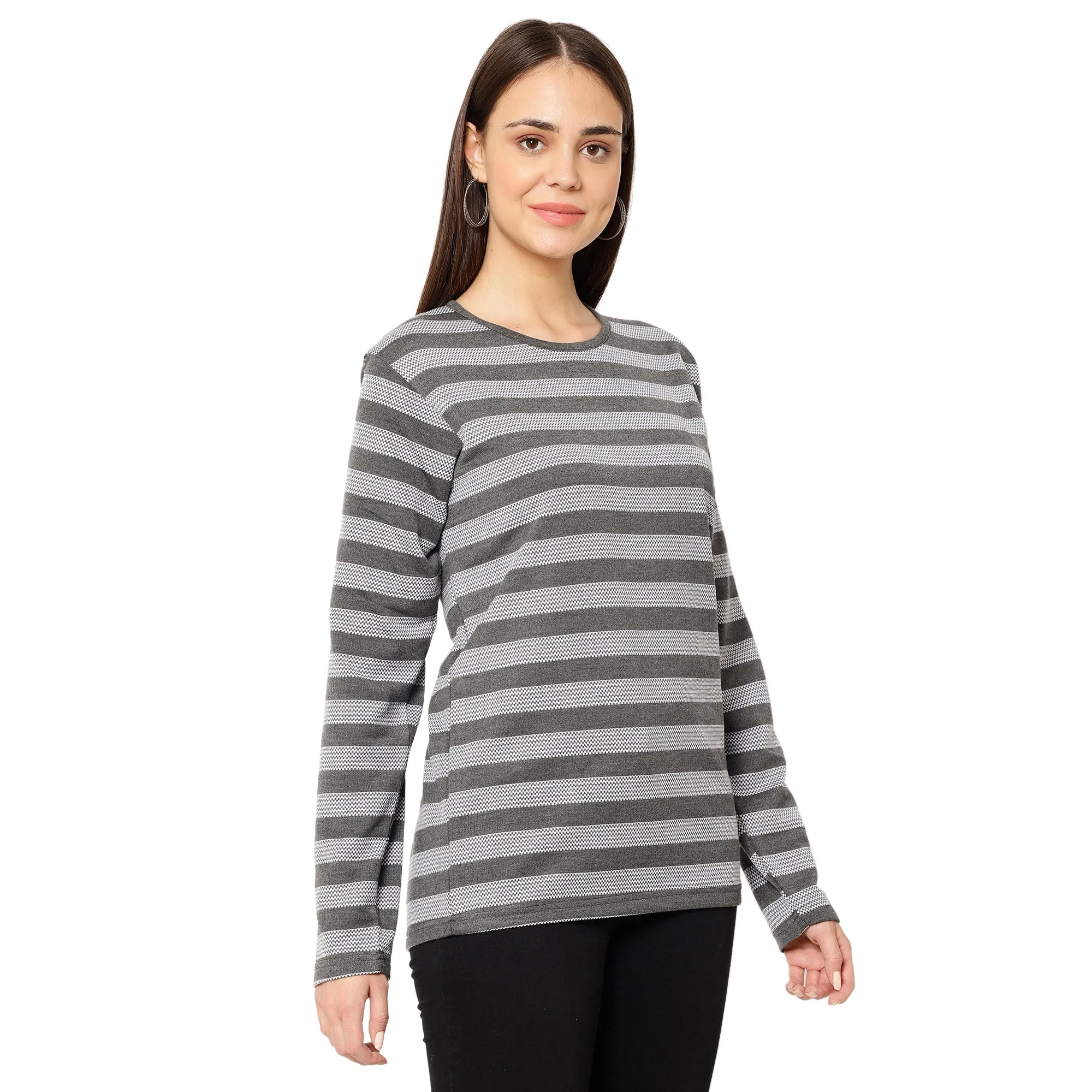 Vimal Jonney Grey Color Full Sleeve Tshirt For Women