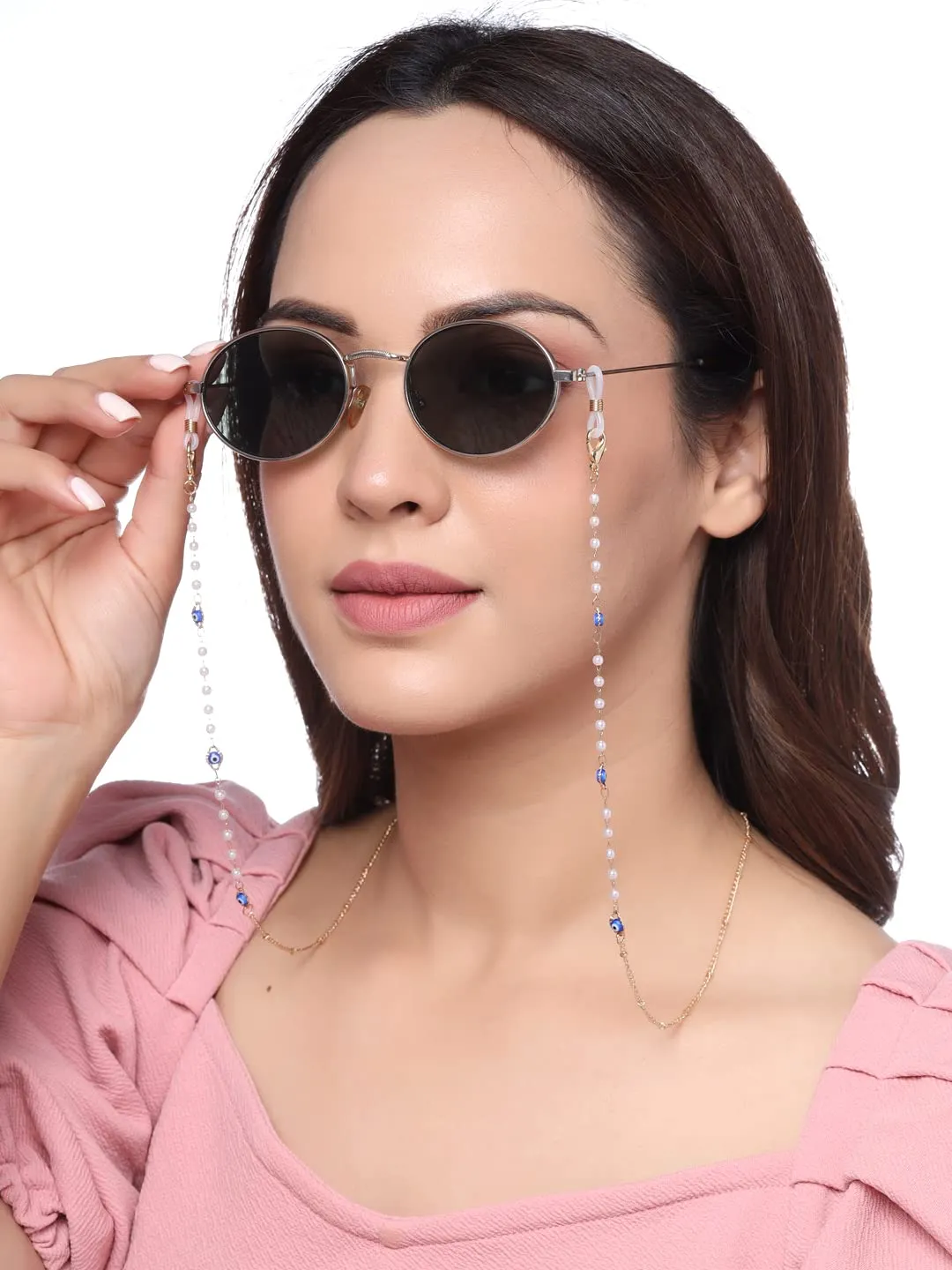 Yellow Chimes Sunglasses Chain for Women Eyeglasses Chain Multicolor Beadded Face Mask Chains Sunglasses Accessories/Sunglasses Lanyard for Girls and Women (Style-12)